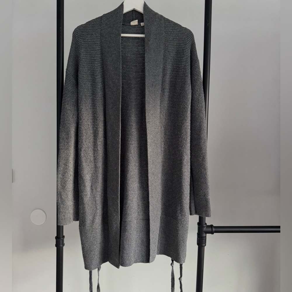 Gray Knit Cardigan